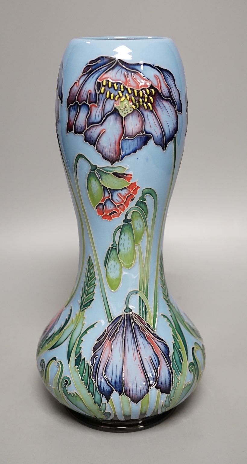 A Moorcroft 'a ray of hope' vase by Paul Hilditch, limited edition 8/50, 2014, 29cms high.